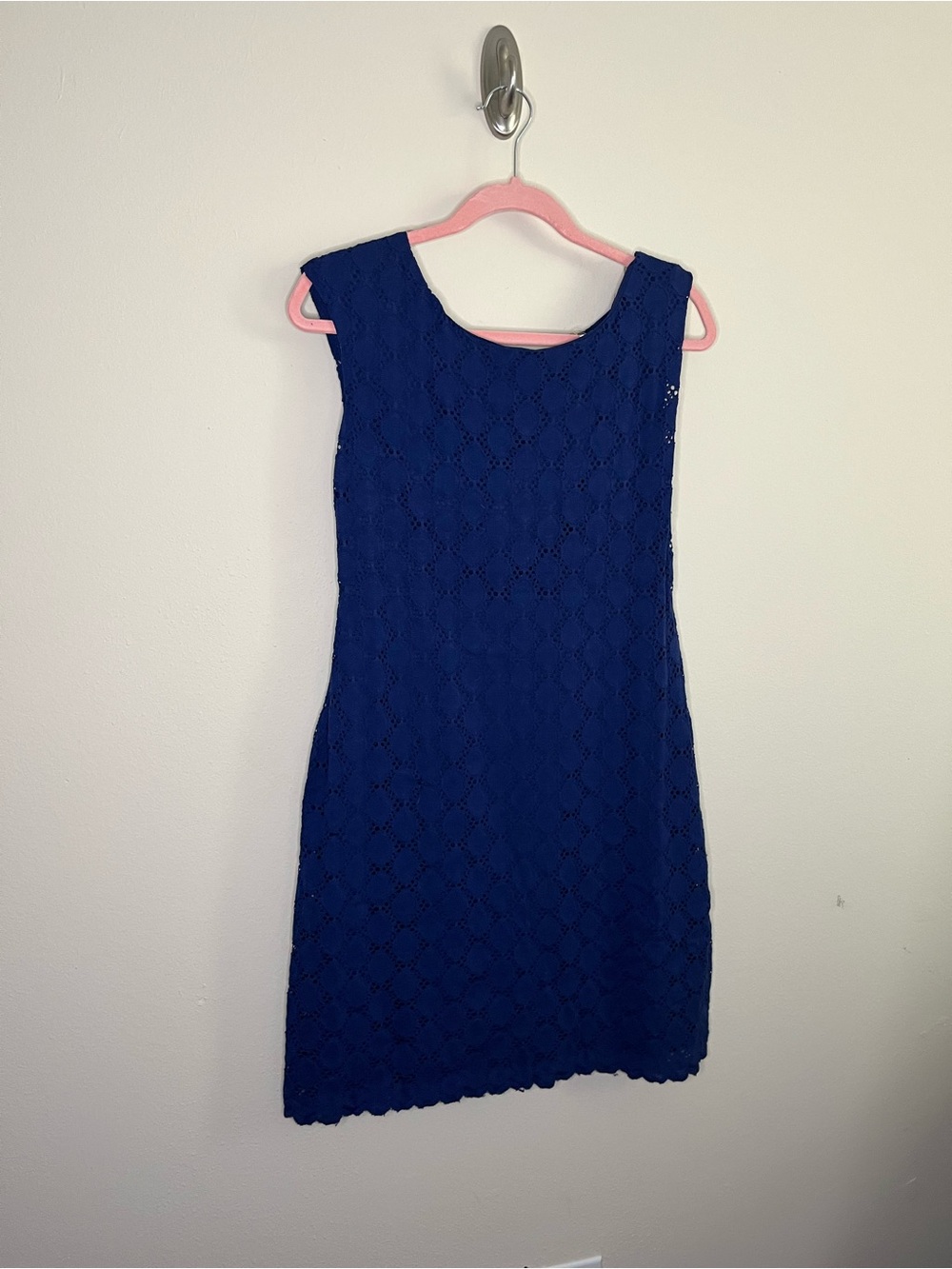 Connected Apparel Blue Eyelet Dress Size 8 - Picture 2 of 8